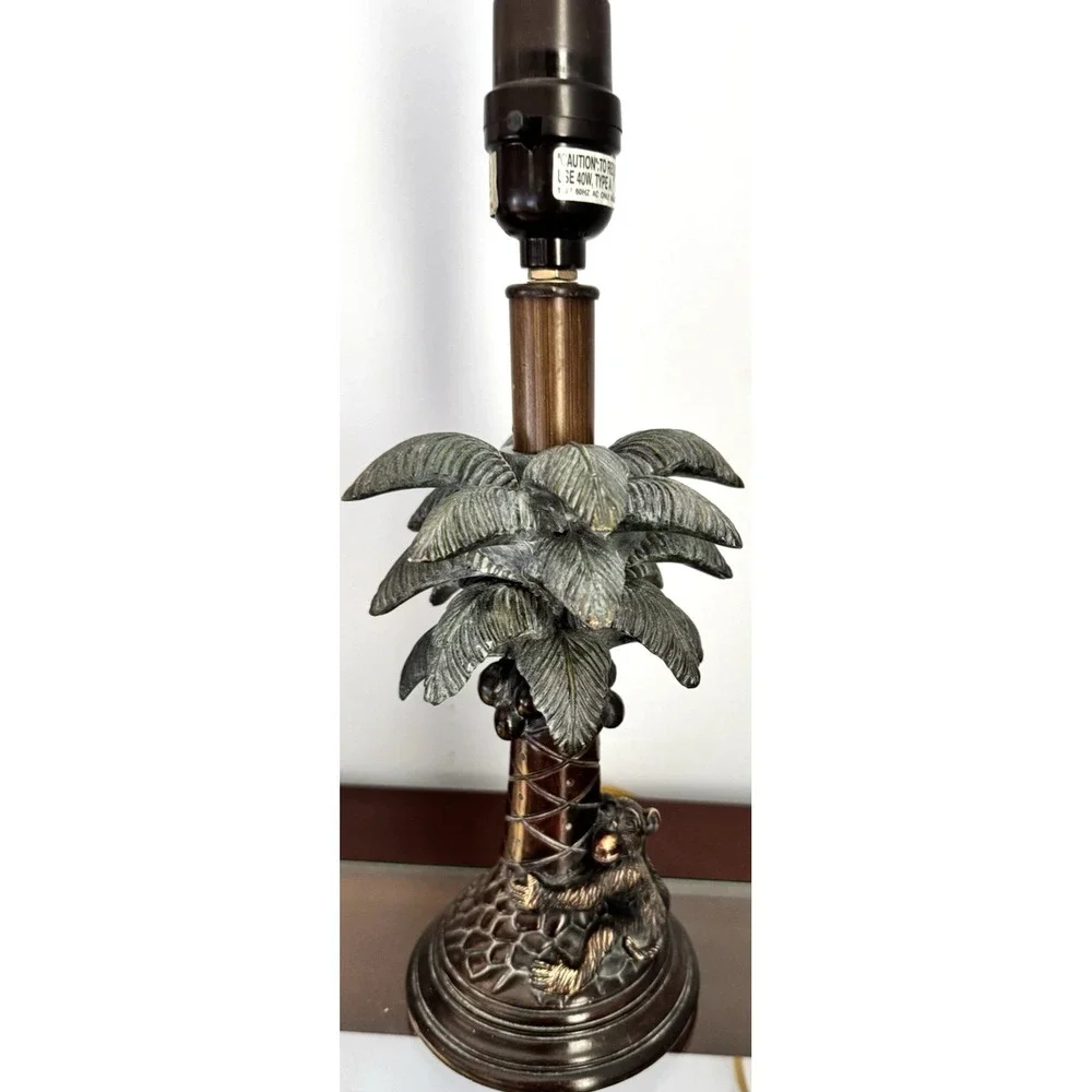 Vintage Monkey Palm‎ Tree Table Lamp Base Hollywood Regency Tropical Decor
